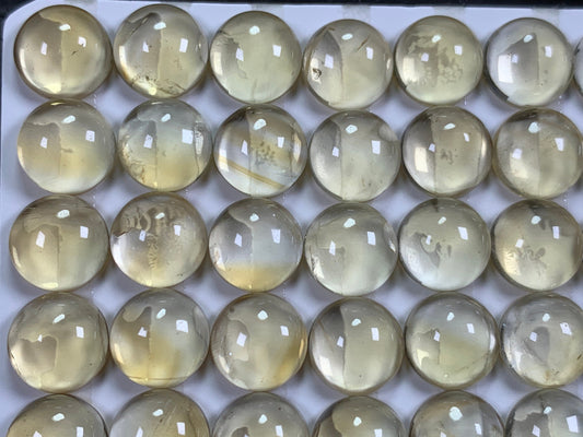 Citrine round 10mm cabochon - Calibrated cabochons