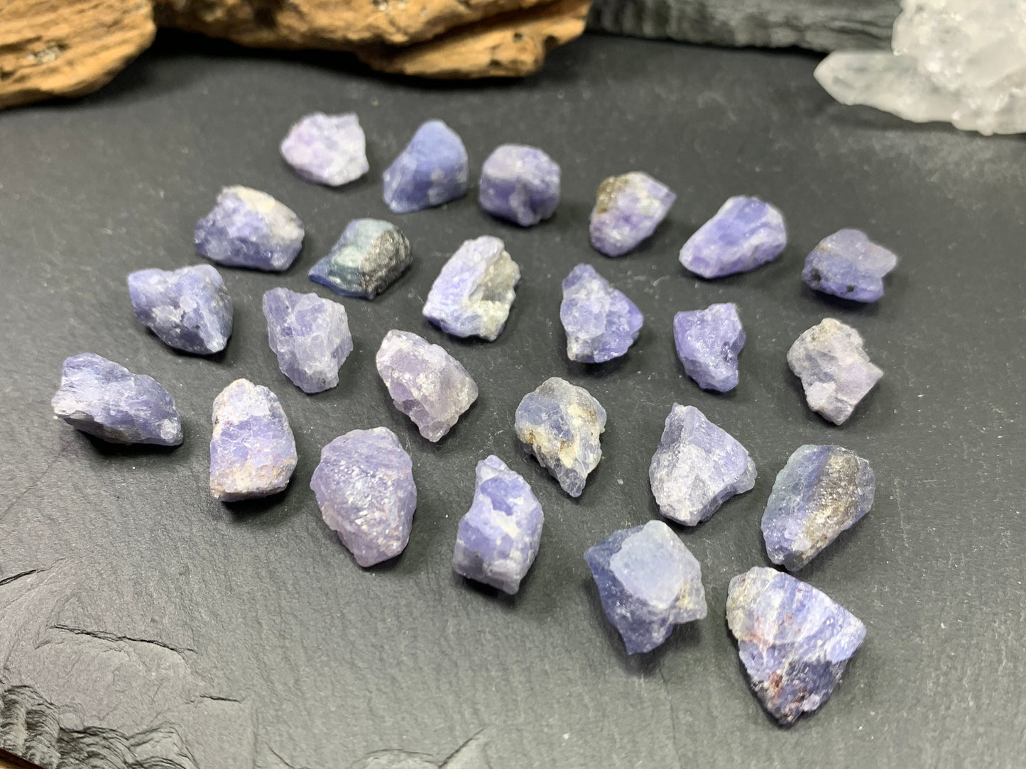 Raw Tanzanite 11-16mm long - not drilled gemstone