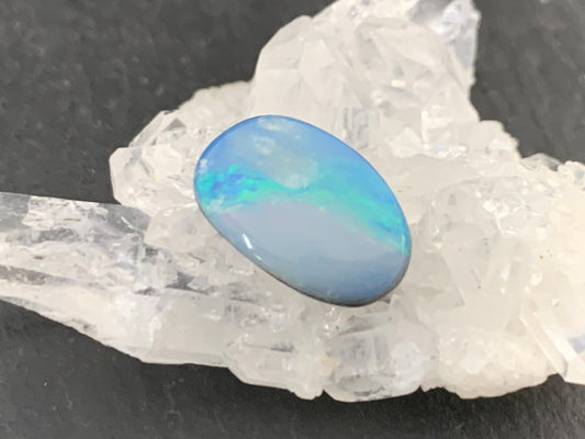 Australian Opal doublet 9x14x4mm cabochon