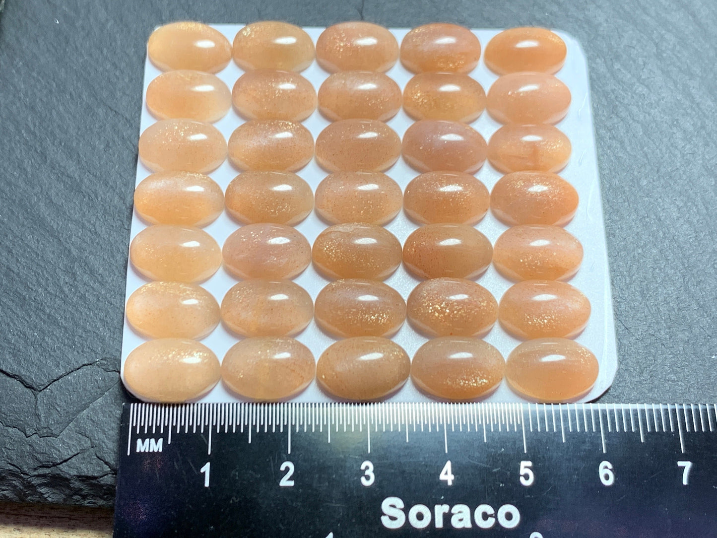 Goldsand Sunstone oval 8x12mm cabochon- Calibrated cabochons