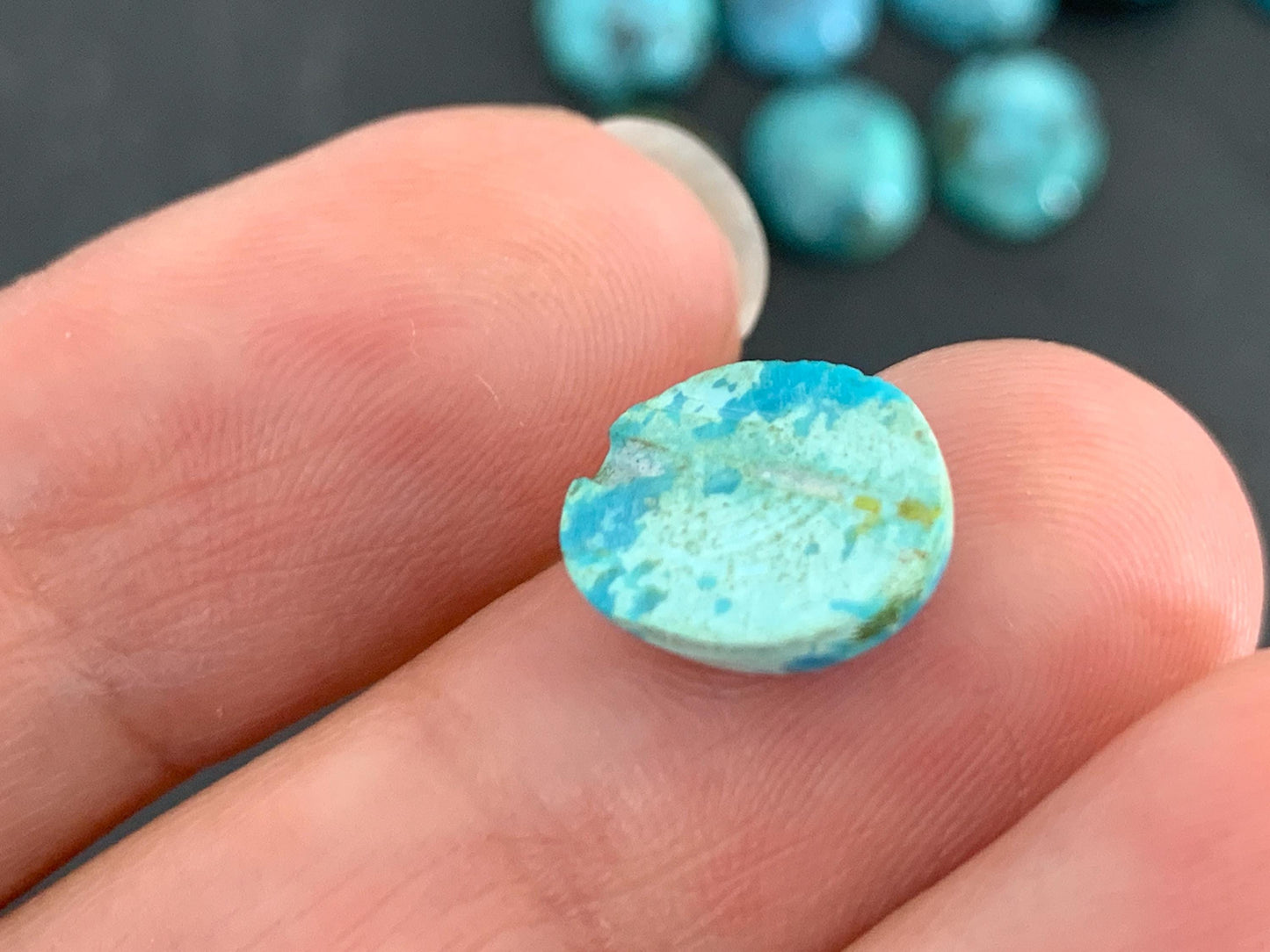 Tibetan Turquoise oval 9x11mm cabochon/ Select your cabochon