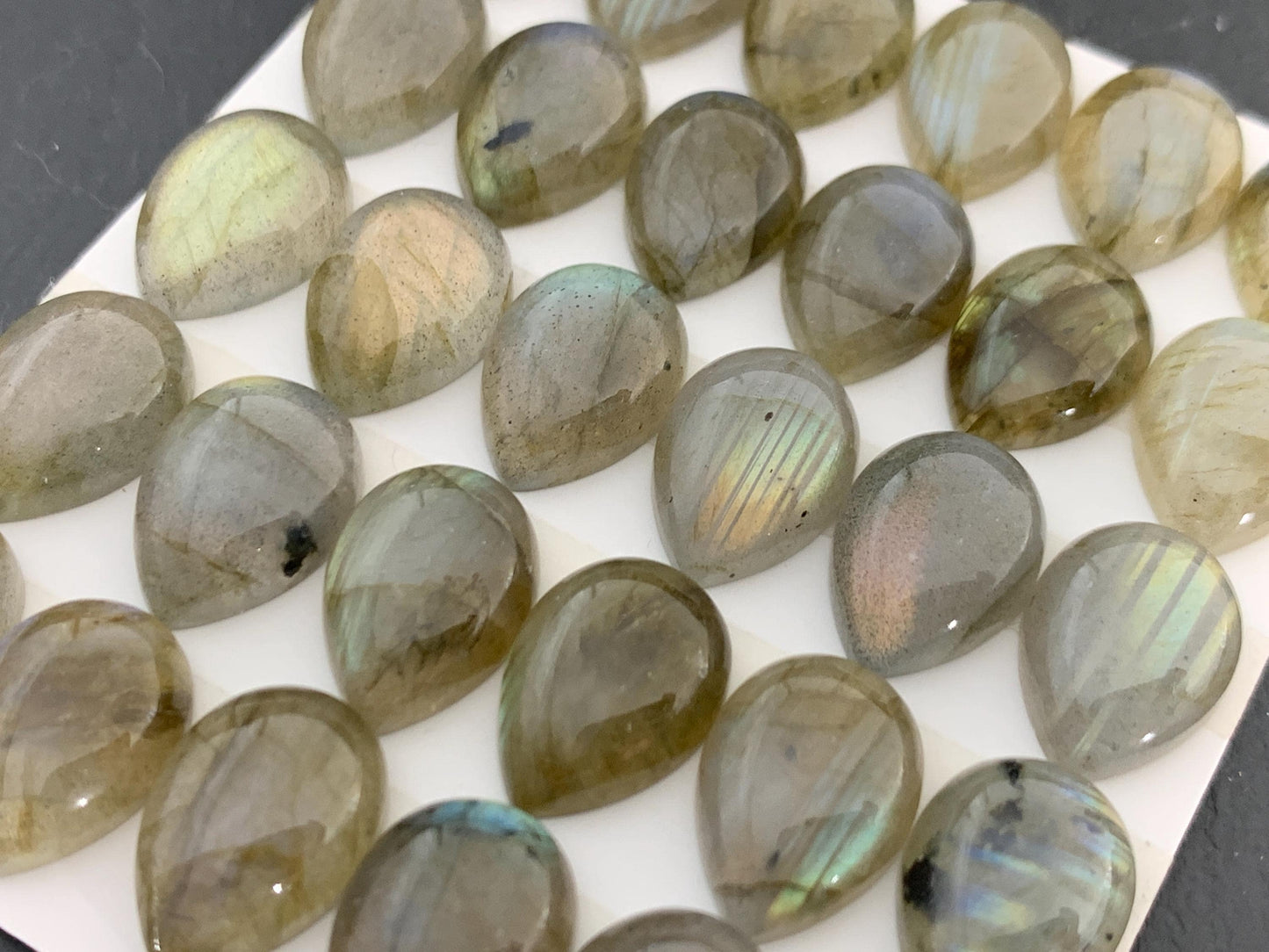 Labradorite pear 10x14mm Cabochon - Calibrated Cabochons