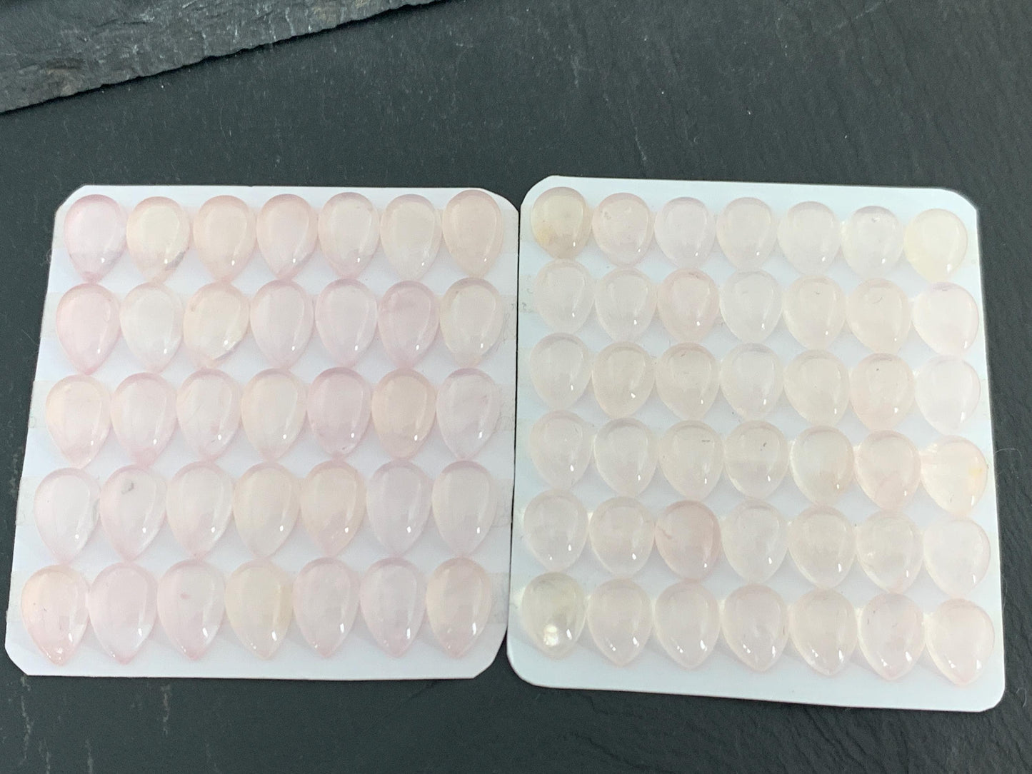 Rose Quartz pear 8x10mm, 8x12mm cabochon - Calibrated cabochons