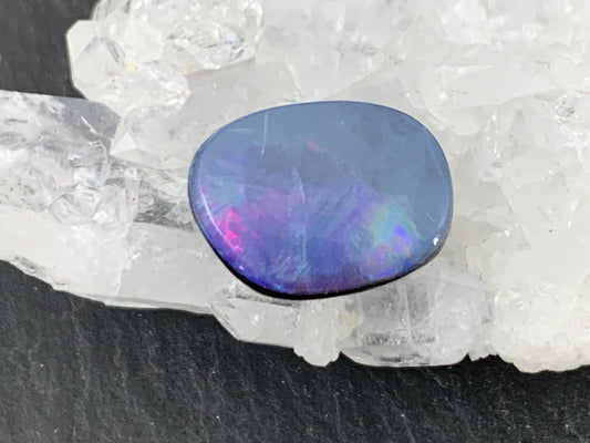 Australian Opal Doublet Cabochon 8x12x4mm - Natural Free Form Gemstone