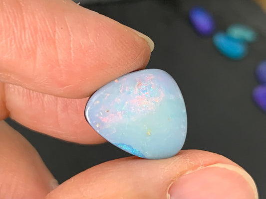 Australian Opal doublet 12x15x5mm cabochon