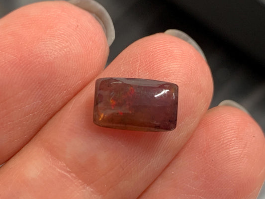 Natural Ethiopian Black Opal 6x10x3mm cabochon