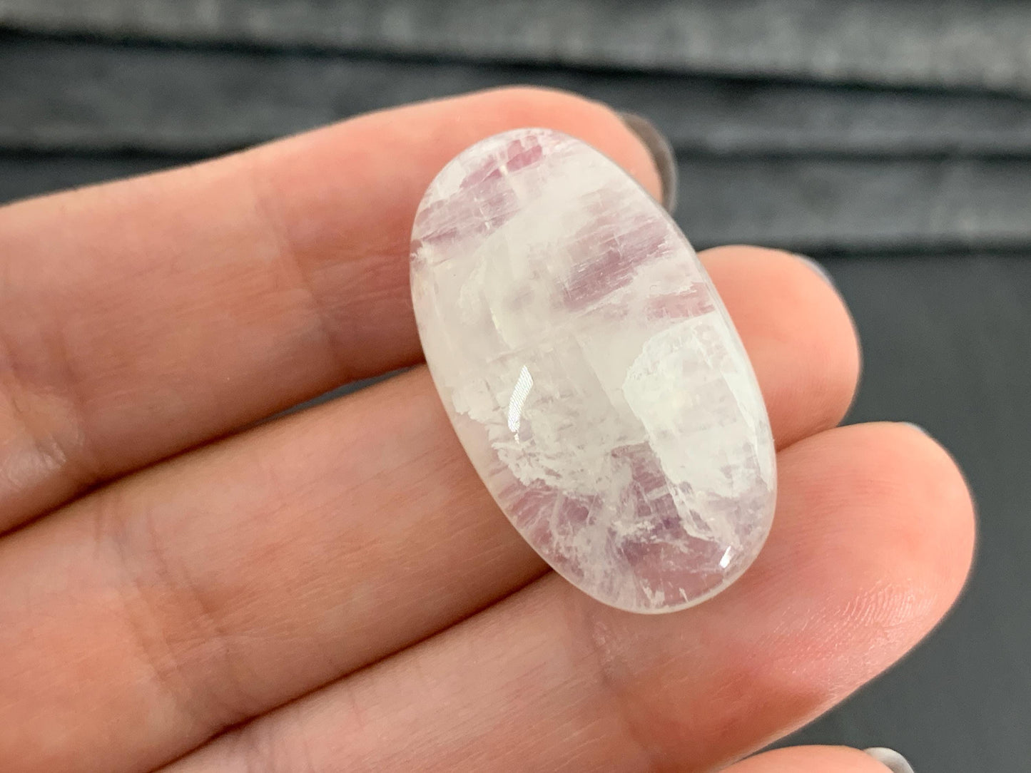 Rainbow Moonstone oval  30x17x9mm cabochon