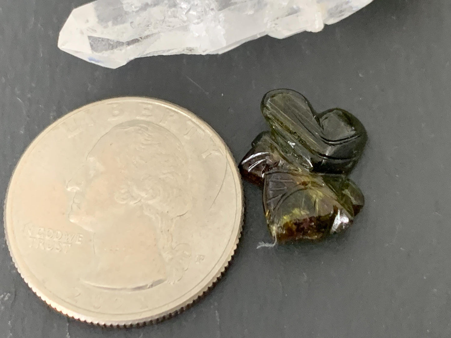 Carved Tourmaline 12x16x5mm (not flat cabochon)