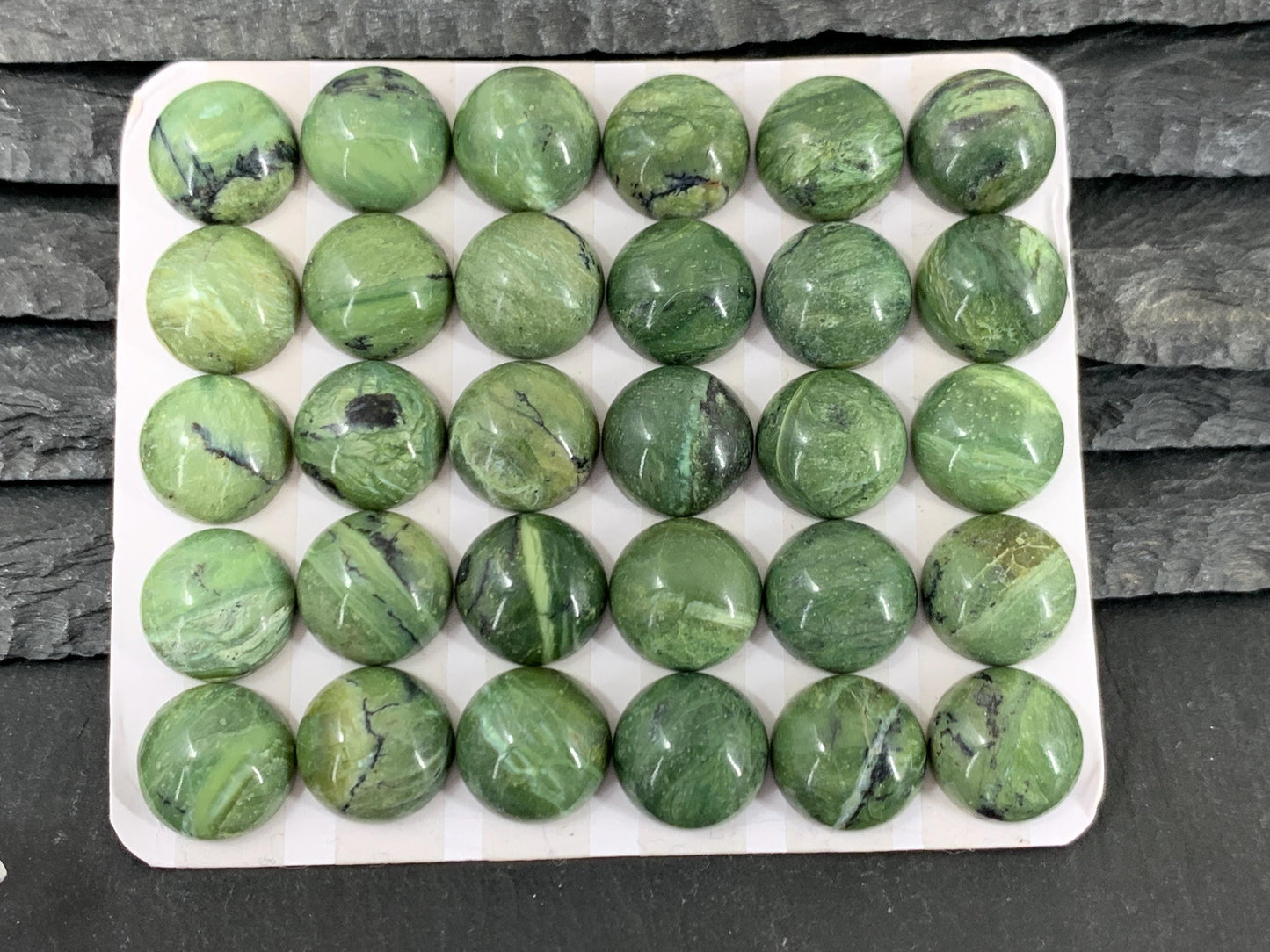 Green Opal Cabochon: 12mm Round Calibrated Gemstone