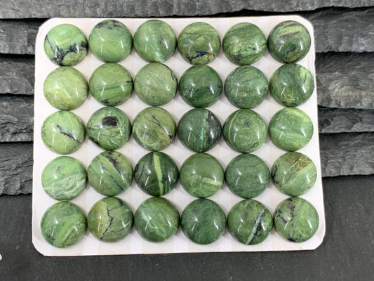 Green Opal Cabochon: 12mm Round Calibrated Gemstone