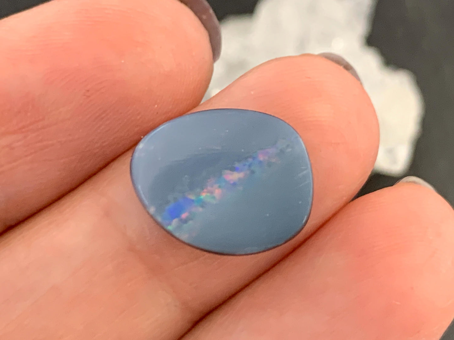 Australian Opal doublet 11x14x3mm cabochon