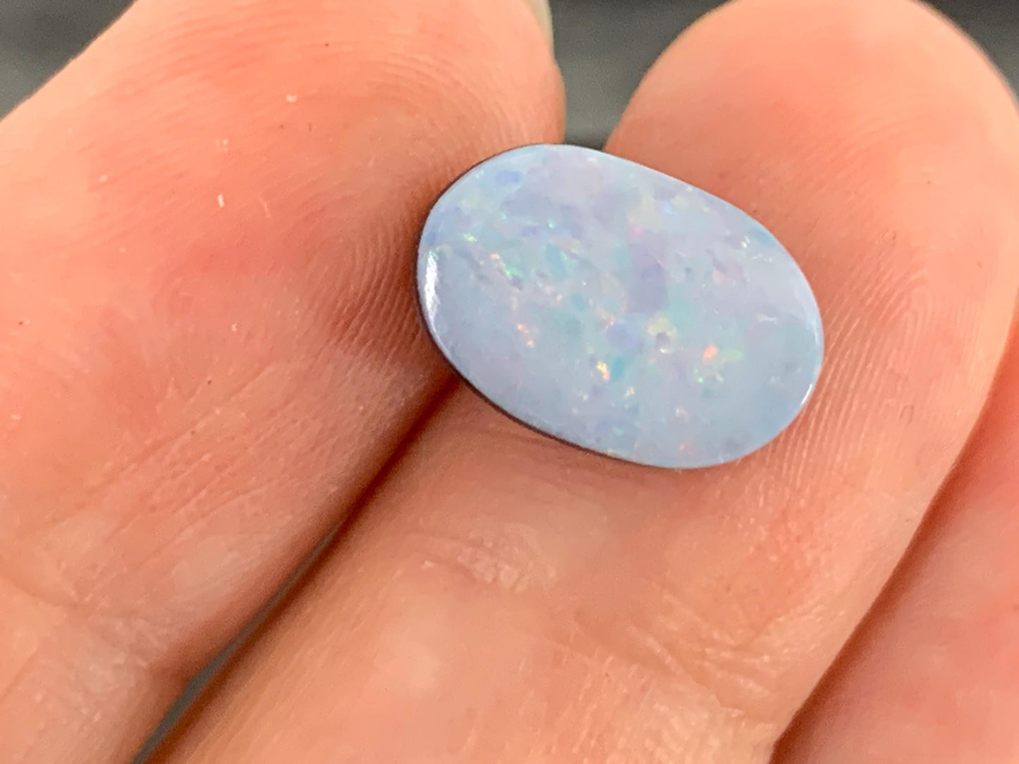 Australian Opal doublet 8x12x3mm cabochon