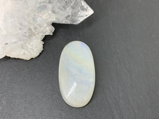 Rainbow Moonstone oval 23x12x7mm cabochon