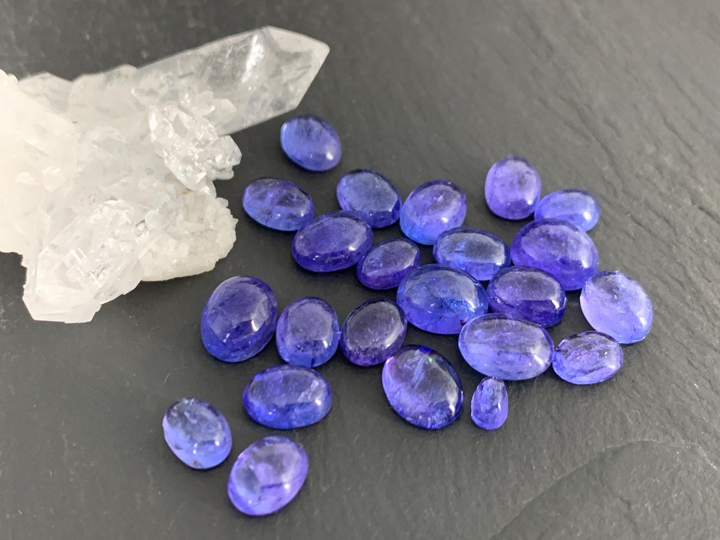 Tanzanite oval cabochon 5-9mm long - select your size | W221-2