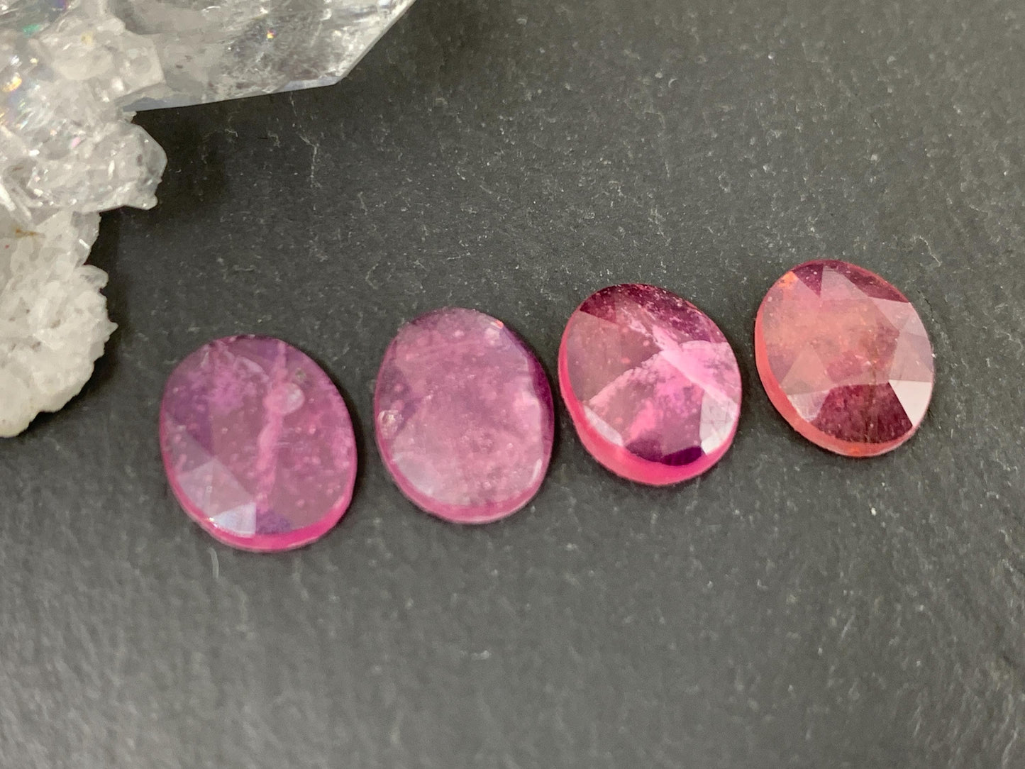 Faceted Sapphire oval 8x10mm cabochon. Second quality cabochon