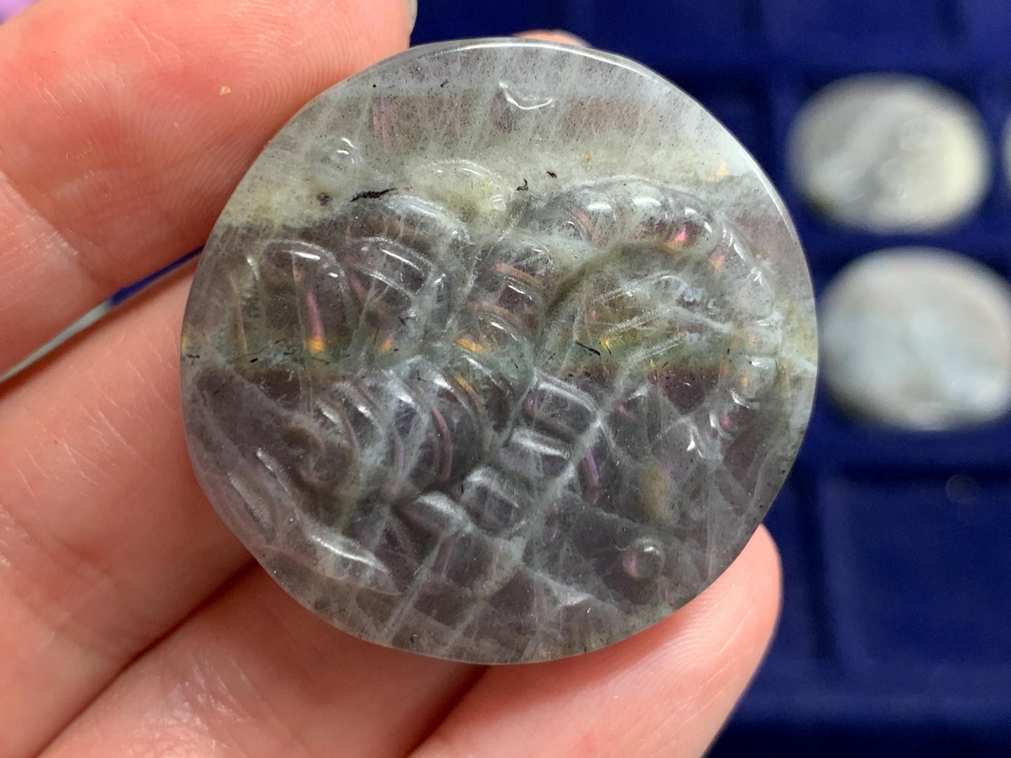 Scorpio Purple Labradorite Zodiac Signs - Zodiac Constellations Carving