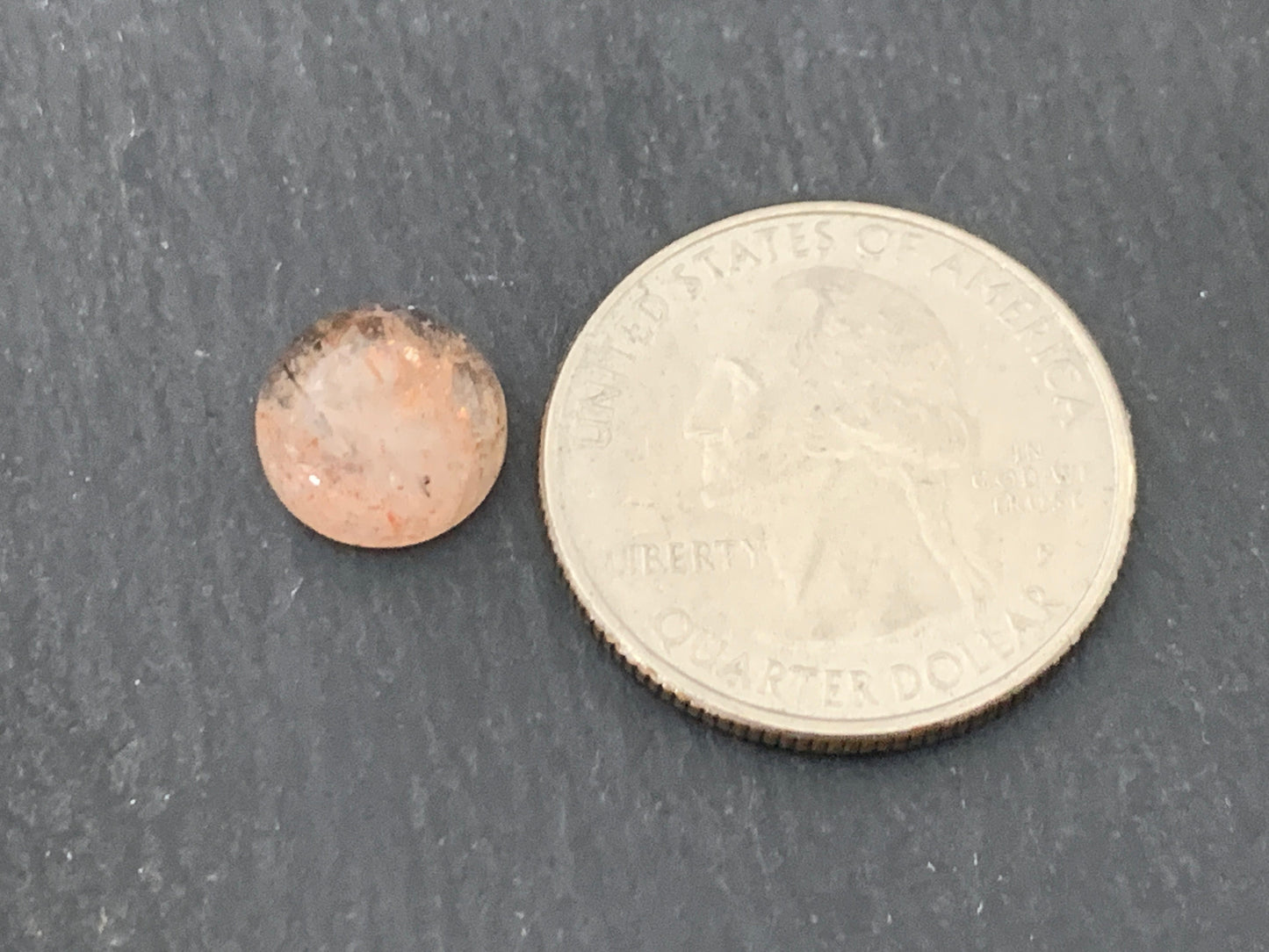 Sunstone round 10mm cabochon - Calibrated cabochons