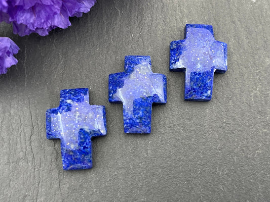 Lapis Lazuli cross 12x16mm cabochon - Calibrated cabochons