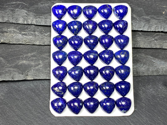 Lapis Lazuli triangle 10x10mm cabochon - Calibrated cabochons