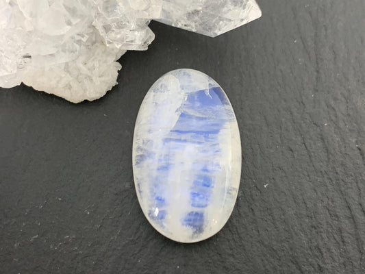 Rainbow Moonstone 24x15x7mm cabochon