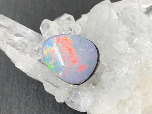 Australian Opal Doublet Cabochon 10x13x5mm Free Form Natural Gemstone