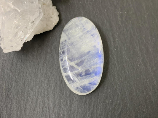 Rainbow Moonstone 27x15x7mm cabochon