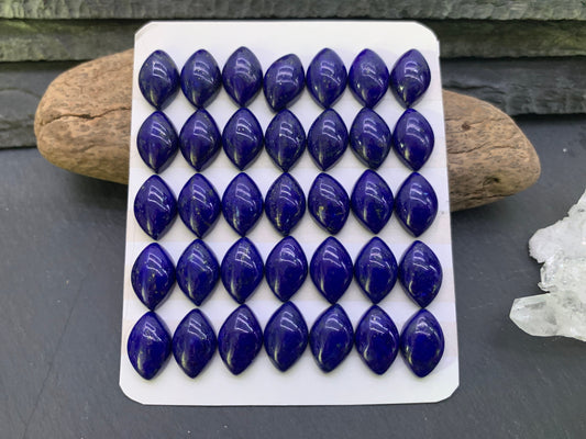 Lapis Lazuli marquise 8x12mm cabochon - Calibrated cabochons
