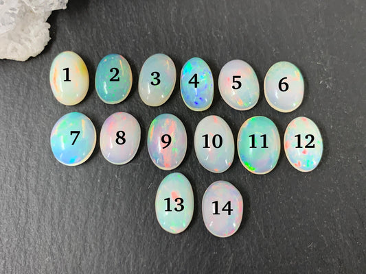 Ethiopian Opal oval 9-10mm long cabochon