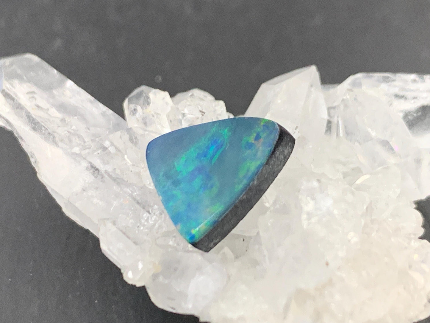 Australian Opal Doublet 10x11x4mm cabochon