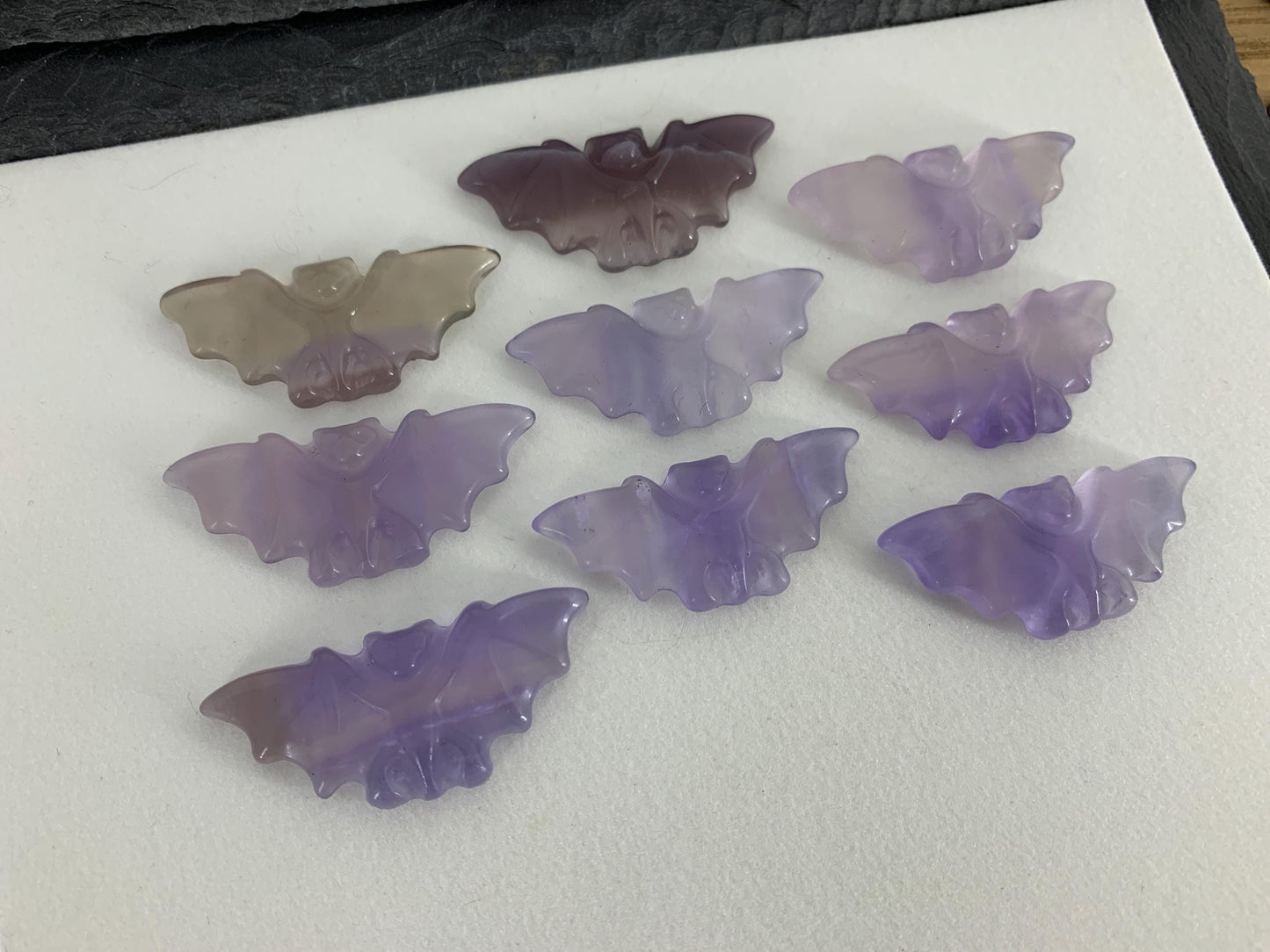 Fluorite Bat Carved - 50mm long