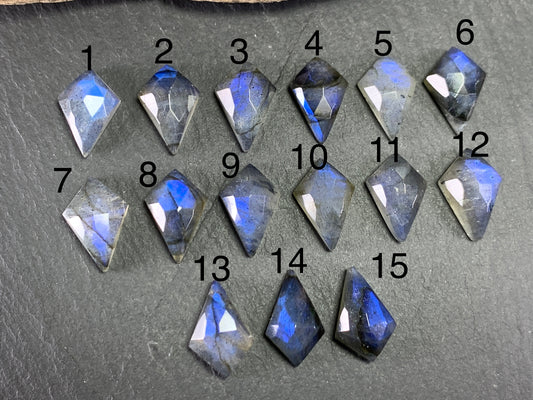 Faceted Labradorite 10x15mm cabochon