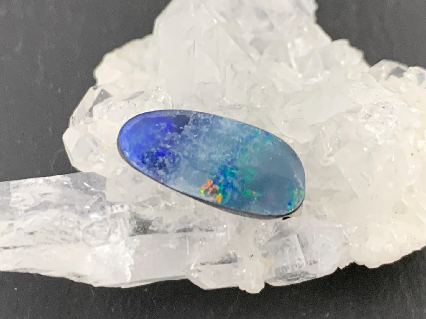 Australian Opal doublet 7x15x3.5mm cabochon