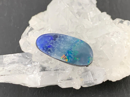 Australian Opal doublet 7x15x3.5mm cabochon