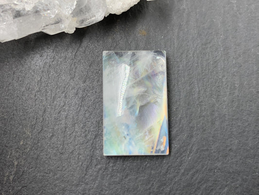 Rainbow Moonstone rectangle 19x12x5mm cabochon