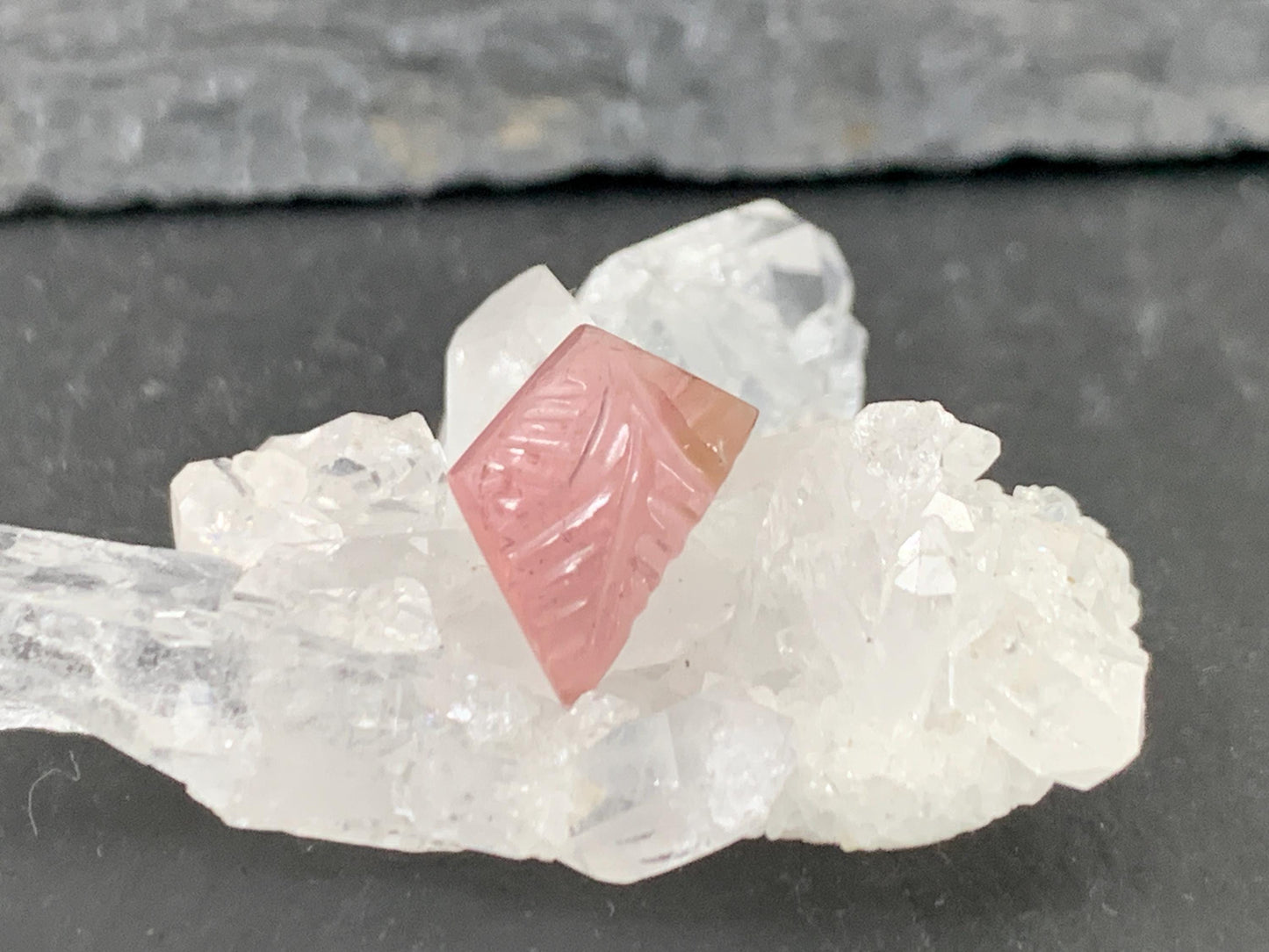 Carved Tourmaline 10x12x4mm cabochon