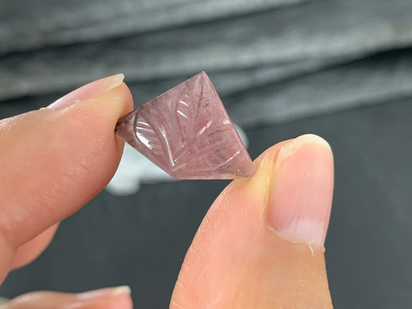 Carved Tourmaline 13x18x4mm cabochon