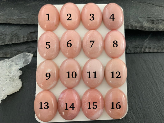 Pink Opal Oval 15x20mm cabochon | Calibrated Pink Opal | Natural Pink Opal