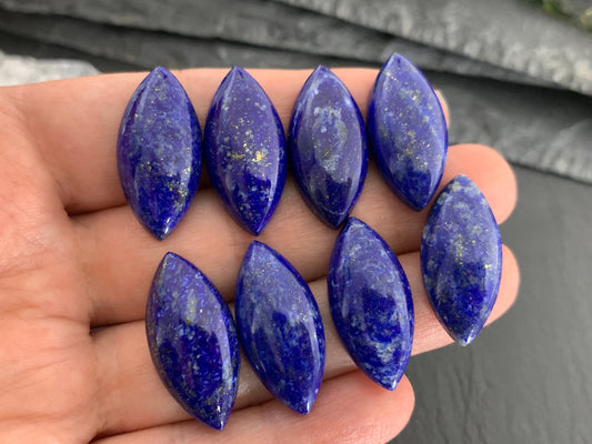Lapis Lazuli marquise 12x25mm cabochon - Calibrated cabochons