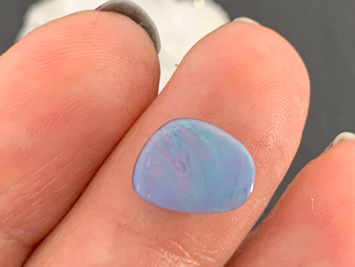 Australian Opal doublet 8x10x4mm cabochon