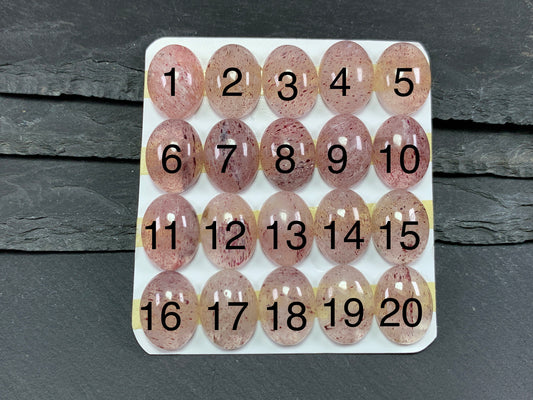 Red Sunstone oval 12x16mm Cabochon - Calibrated Cabochons