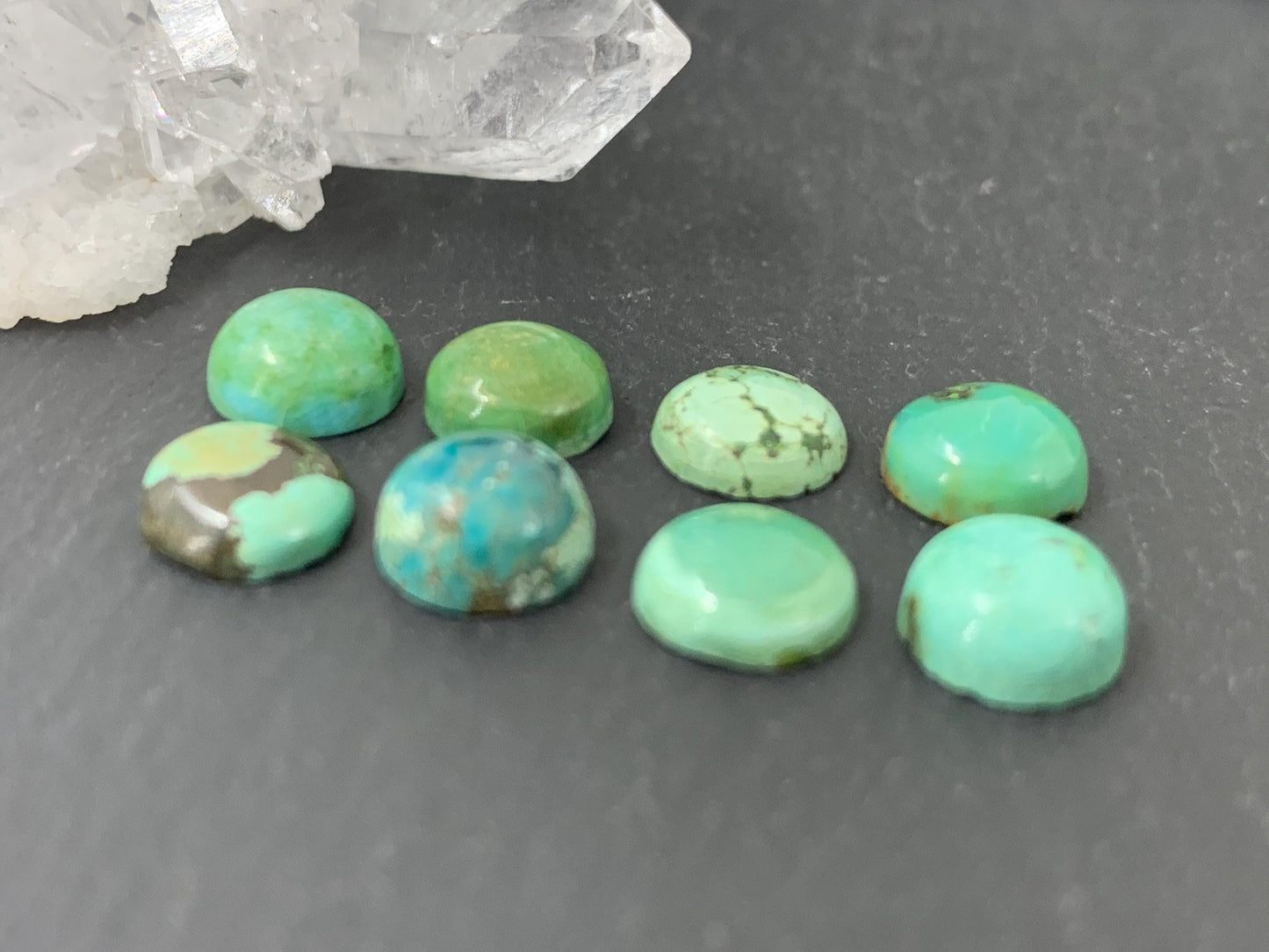 Tibetan Turquoise round 7mm cabochon
