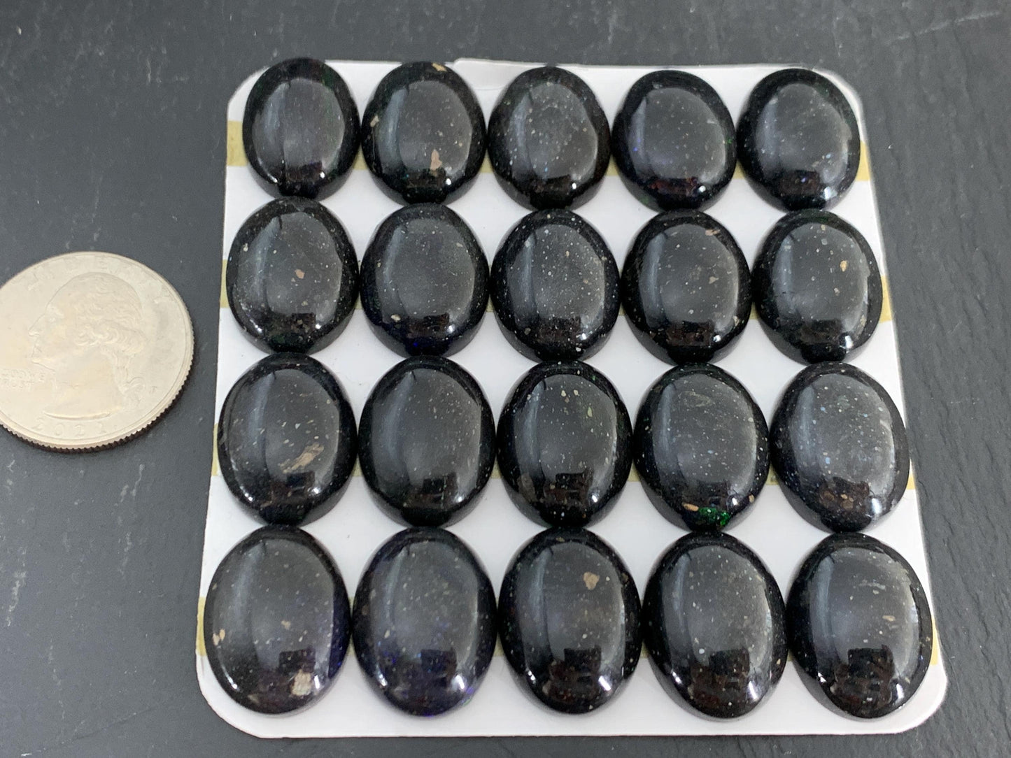 Black Opal oval 15x20mm cabochon- Andamooka Australia-