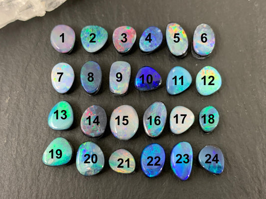 Australian Opal Doublet - Natural Opal Cabochon Free Form Stone 5-8mm