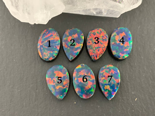 Aurora Opal cabochon - Doublet cabochons