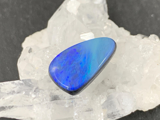 Australian Opal Doublet 8x14.5mm Cabochon - Natural Opal Gemstone Stone