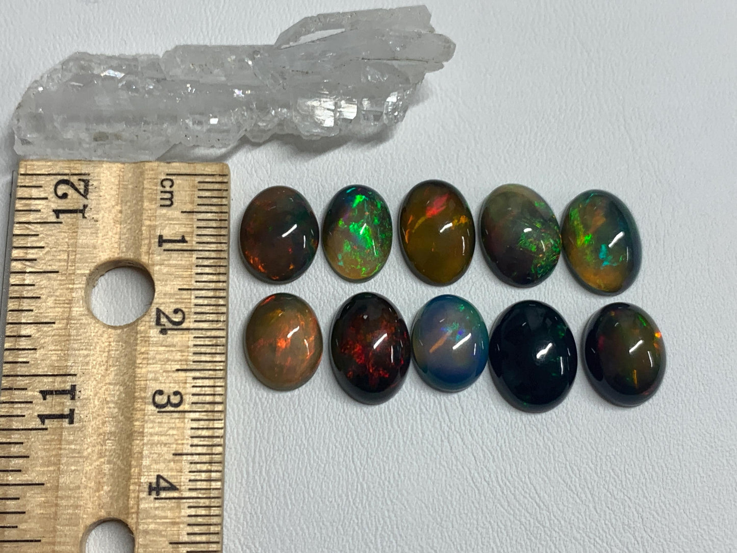 Natural Black  Ethiopian Opal 12-14mm long cabochon/ Select your cabochon