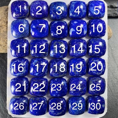 Lapis Lazuli square cushion 12mm cabochon - Calibrated cabochons