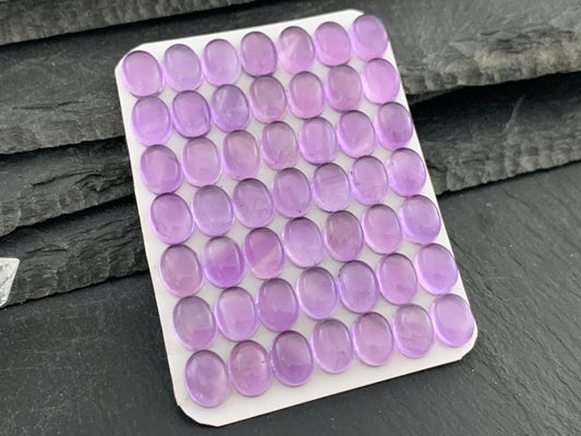 Amethyst oval 7x9mm cabochon - Calibrated cabochons