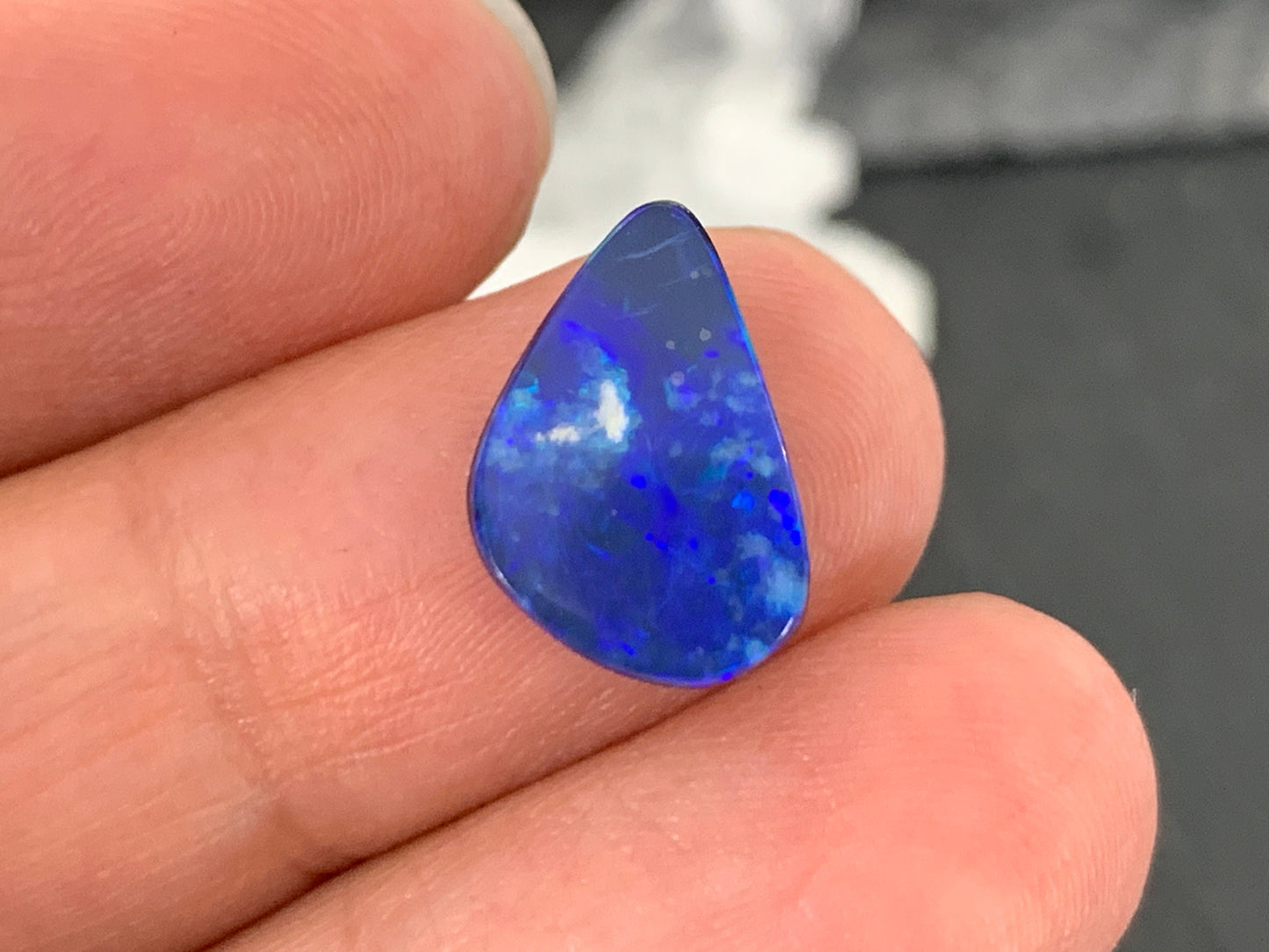 Australian Opal doublet 10x13x3mm cabochon