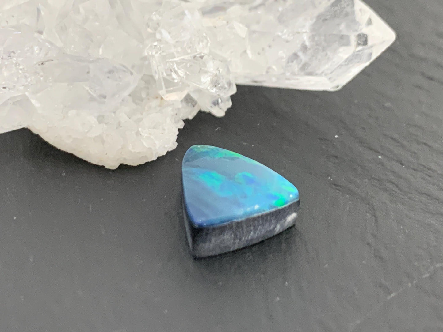 Australian Opal Doublet 10x11x4mm cabochon